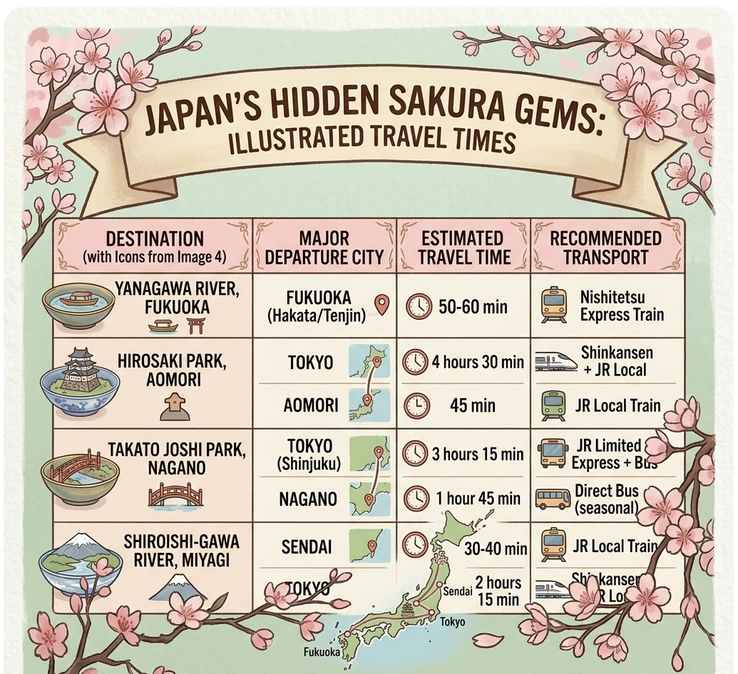 Sakura hidden gems across Japan